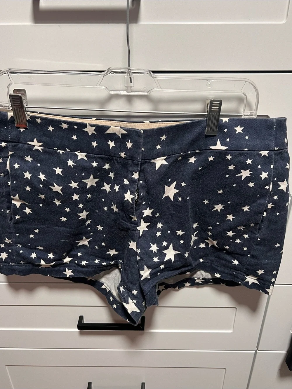 Women's Navy Star Print Shorts